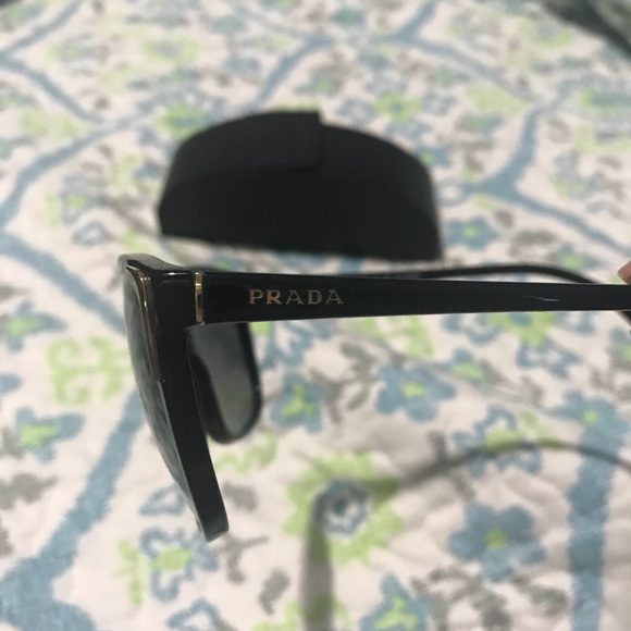 Prada sunglasses w gold accent